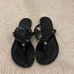 HOLIDAY SALE! 🎁 
Black patent Tory Burch Miller sandals